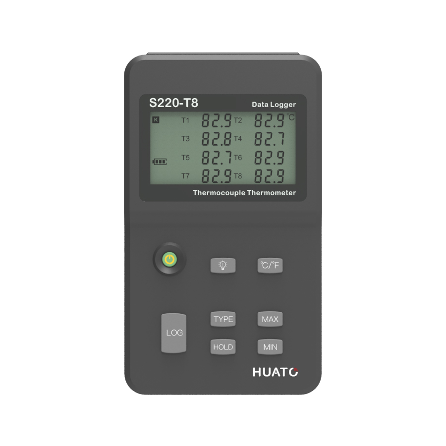 Huato S220-T8 — 8 Kanallı Termokupl Sıcaklık Ölçer/Kaydedici