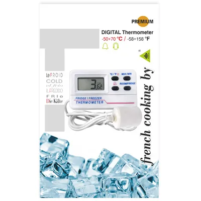Dijital Buzdolabı/Dondurucu Termometresi · -50…+70 °C / -58…+158 °F, termal atalet — 91000-039/F · Alla France