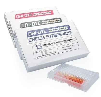 DriDye — ELISA plaka okuyucular için kuru boya fotometre kontrol şeritleri · Awareness