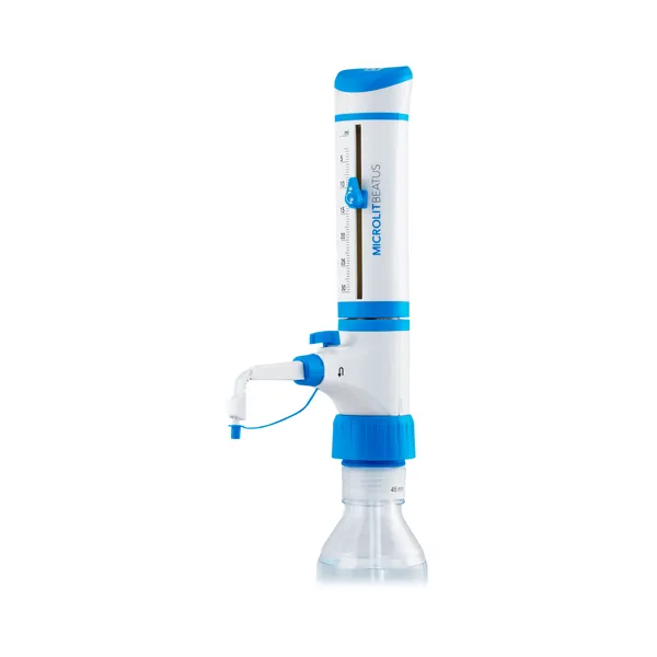 Şişe Üstü Dispenser · 10-100 mL, Re-sirkülasyon Valfli — BEATUS BEAT-100 · Microlit