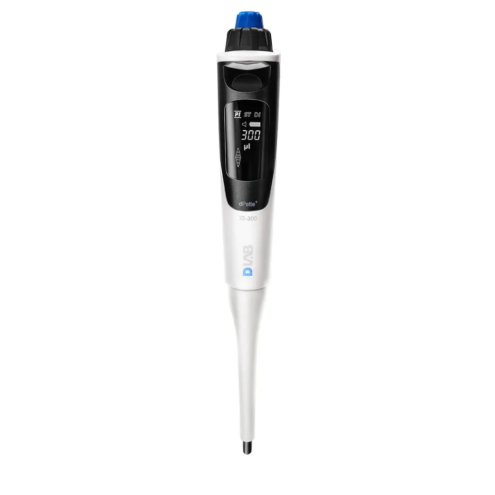 Elektronik Pipet (Tek Kanal, Çok Fonksiyonlu) 30–300 µL · 7016201003 — dPette+ · DLAB