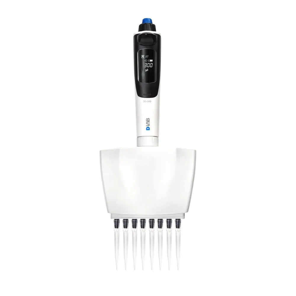 Elektronik Pipet (8 Kanal, Çok Fonksiyonlu) 30–300 µL · 7036202003 — dPette+ · DLAB