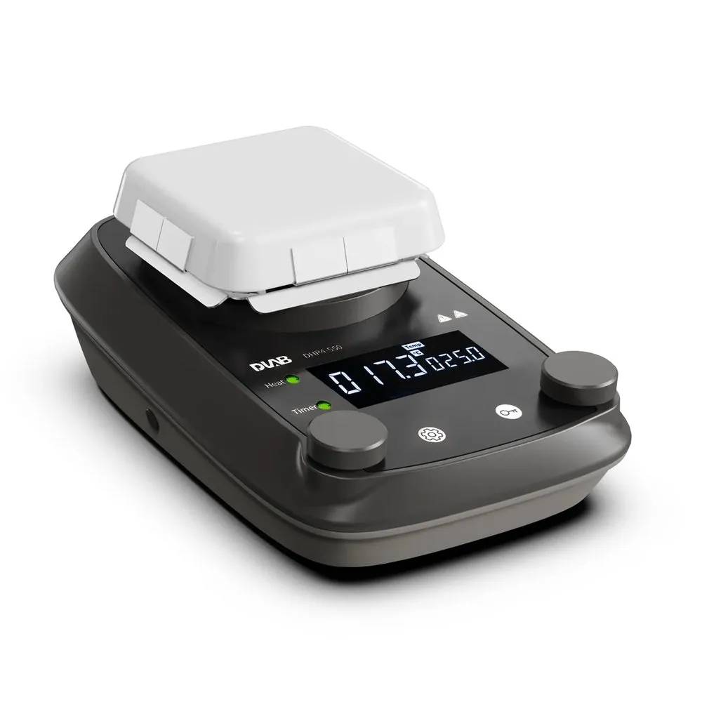 Isıtmalı Manyetik Karıştırıcı · LCD dijital, 4-inç cam-seramik tabla, zamanlayıcılı — DHP4-550 · DLAB
