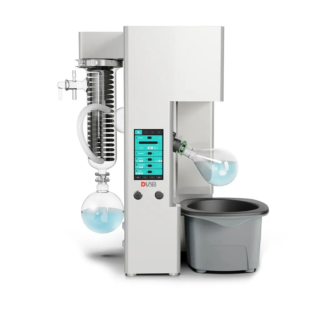 Rotary Evaporatör · kontrollü, entegre soğutmalı (NS29/32) — RE100-CV · DLAB