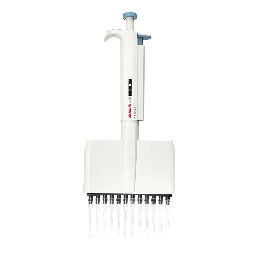 Ayarlanabilir Hacimli Mekanik Pipet (12 Kanal) 50–300 µL · 7010104012 — TopPette · DLAB