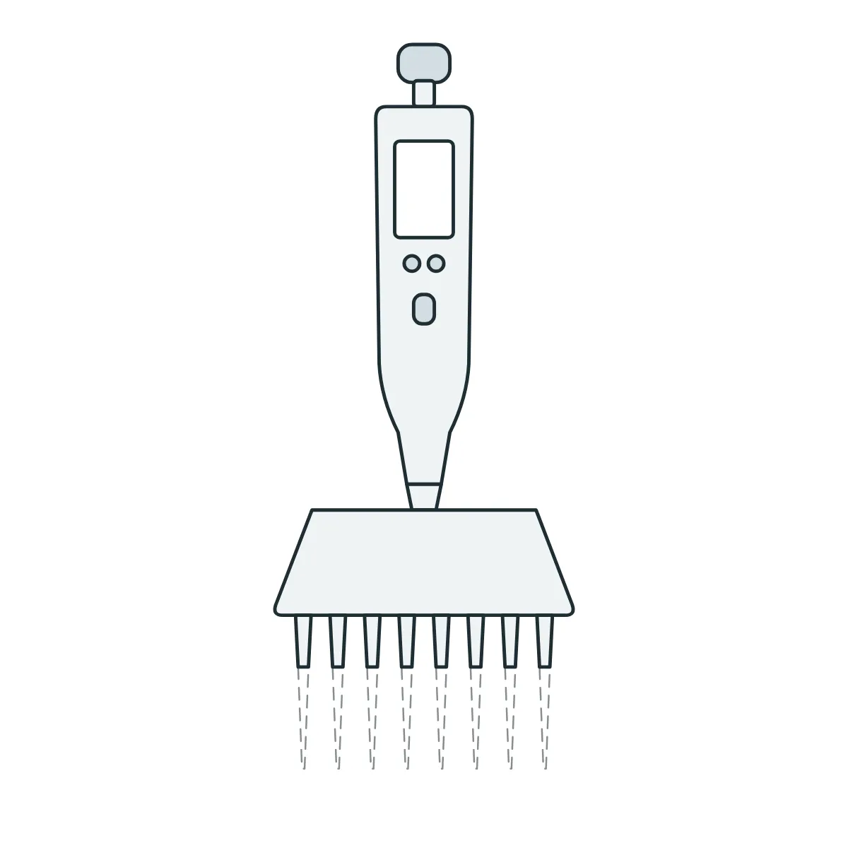 Elektronik Pipet (8 Kanal, Çok Fonksiyonlu) 0,5–10 µL · 7036202001 — dPette+ · DLAB