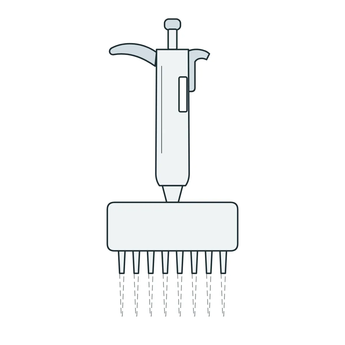 Otoklavlanabilir Mekanik Pipet (8 Kanal, Renk Kodlu) 0,5–10 µL · 7030603004 — HiPette · DLAB