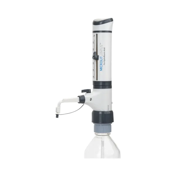 Şişe Üstü Dispenser · 2,5-30 mL, HF ve Yüksek Saflıkta Asitler — LENTUS LNT-HF-30 · Microlit