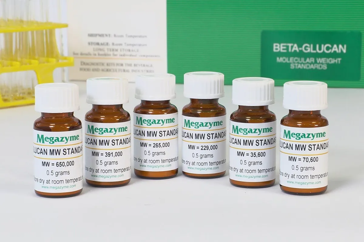 Polisakkarit (substrat/standart) · ß-Glucan MW Standard 6x500mg — P-MWBGS · Megazyme