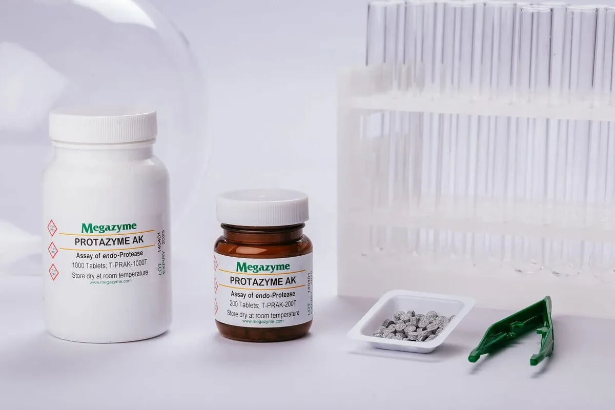 Tablet substrat (enzim aktivite testi) · Protazyme AK - 1000 Tablets — T-PRAK-1000T · Megazyme