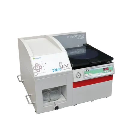 IR Santrifüjlü Vakum Konsantratör · Yüksek Kapasite, 35-80 °C, 8 mbar — NB-502CIR · N-Biotek
