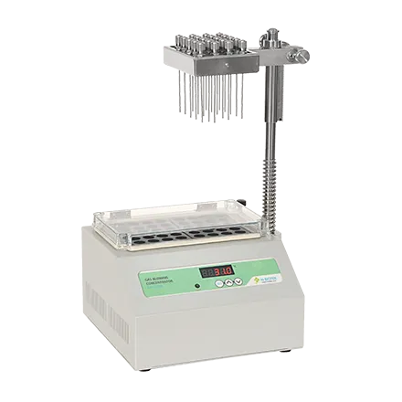 Gaz-Üflemeli Konsantratör (Blowdown) · 20 Nozül, Blok Isıtmalı +5…120 °C — NB-503GB · N-Biotek