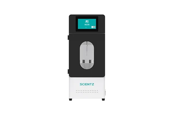 Entegre Ultrasonik Hücre Parçalayıcı (2450 W · 100 µL – 100 mL · 7″ dokunmatik · ses-yalıtımlı kabin) — SCIENTZ-2000J · Scientz