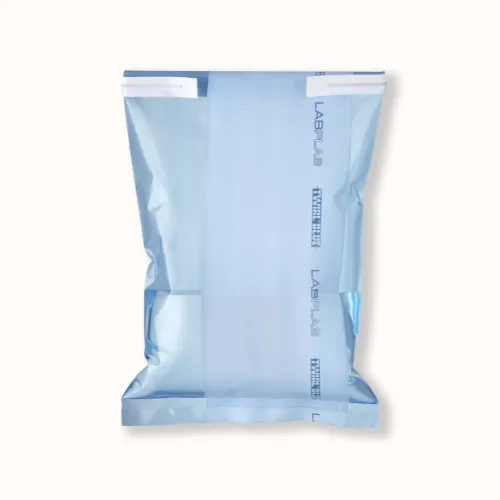 Twirl'Blue — kolay ayırt edilen mavi steril örnekleme torbası · Labplas