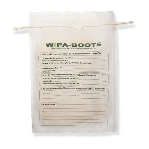 Wipa-Boots — zemin yüzeyi örnekleme için ön-nemlendirilmiş bot örtüsü kiti · Labplas