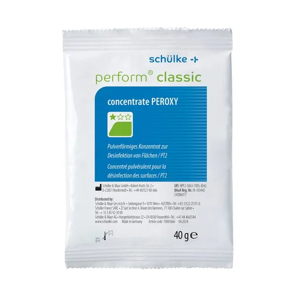 perform® classic concentrate PEROXY — oksijen bazlı toz yüzey dezenfektanı · Schülke