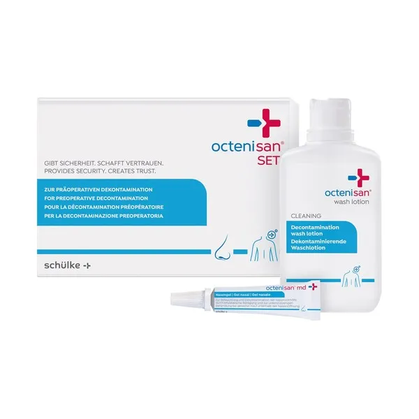 octenisan® Set — ameliyat öncesi dekolonizasyon seti (yıkama losyonu + burun jeli) · Schülke