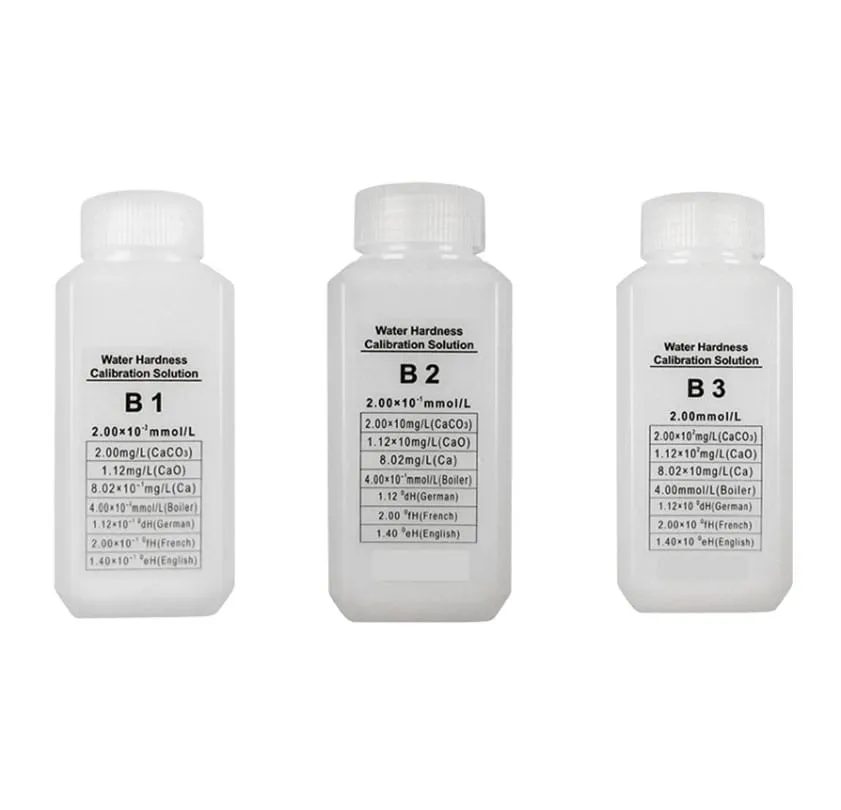 Su Sertliği Kalibrasyon Çözeltisi Seti · B1/B2/B3 (3×120 ml) — YD300-1 · Apera
