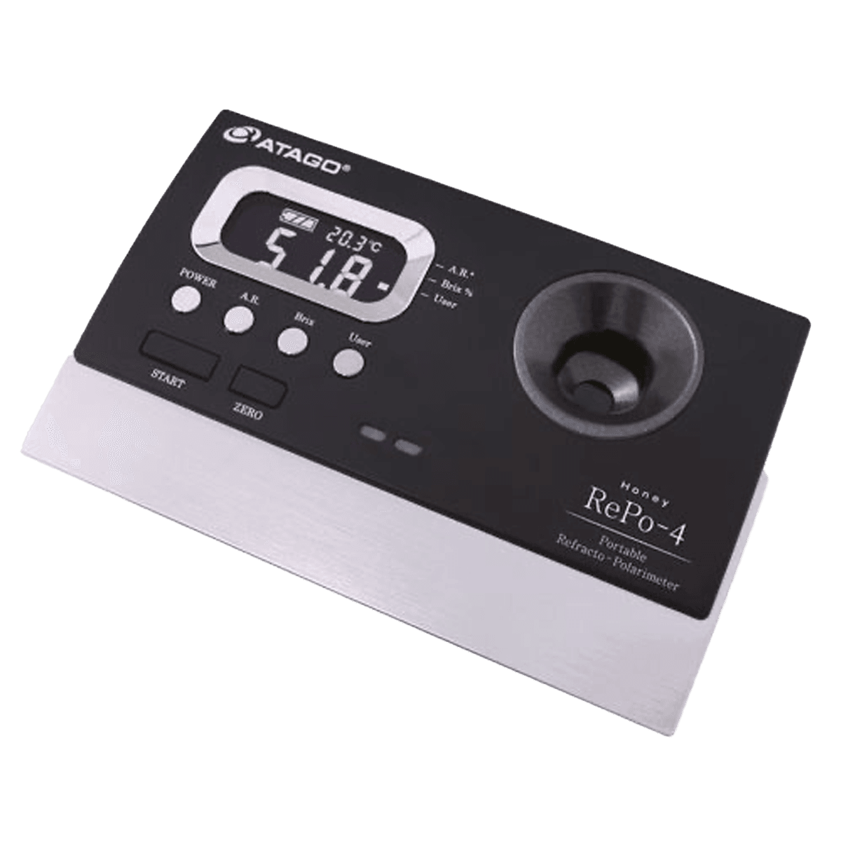 Taşınabilir Refrakto-Polarimetre · kırılma indisi + optik dönme (bal kalite kontrol (fruktoz/glukoz)) — 5014 RePo-4 · Atago