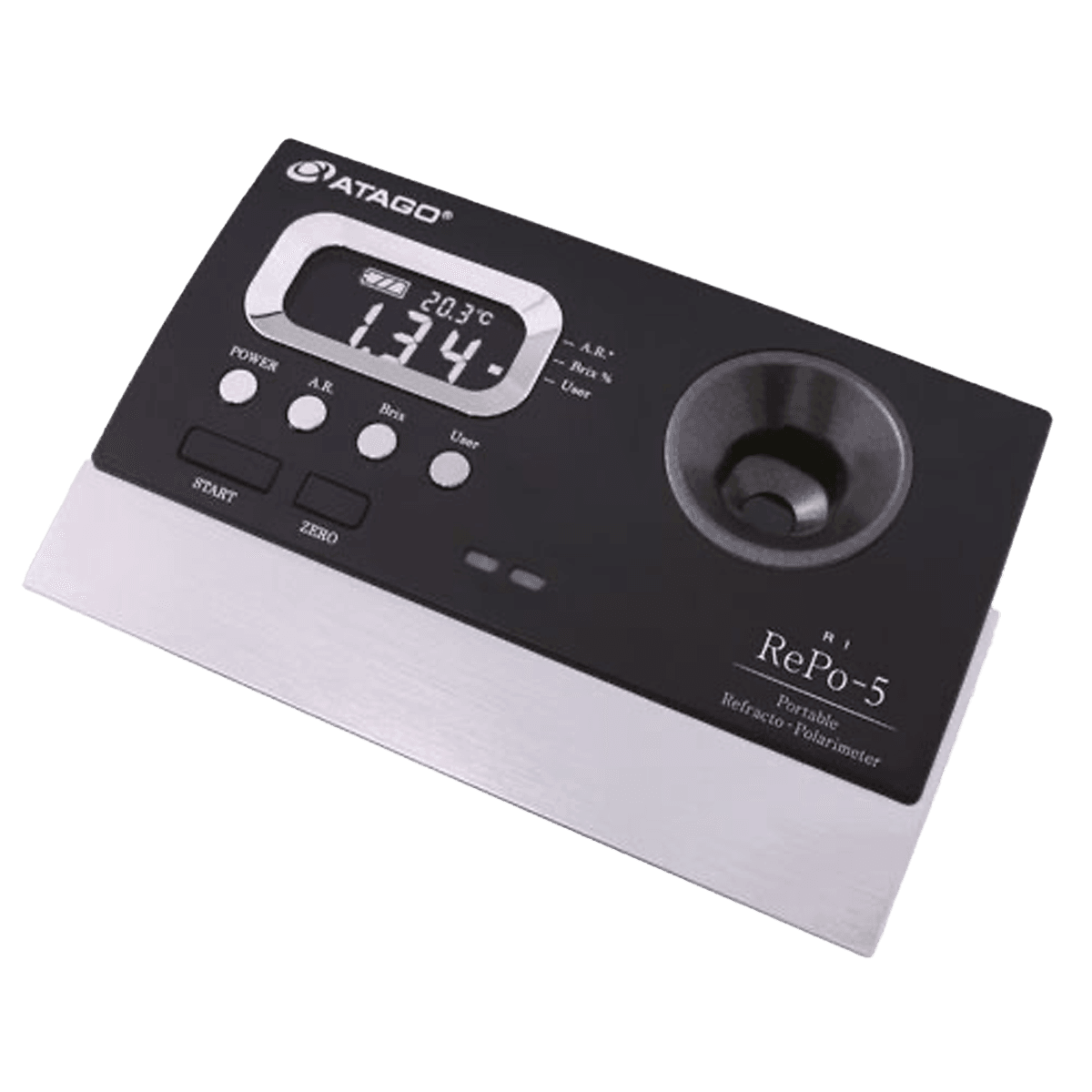 Refrakto-Polarimetre · kırılma indisi (nD) + optik rotasyon — RePo-5 · Atago