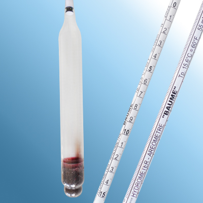 Baumé Hidrometresi · 30-45 °Bé · 15 °C — 0160FG045/15-qp · Alla France
