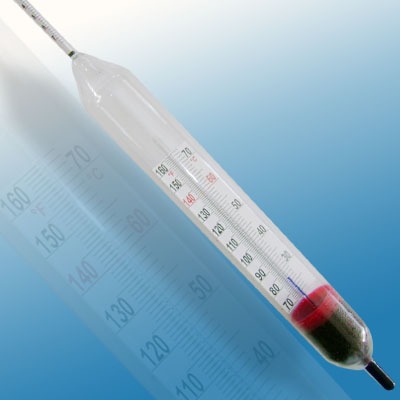 Kahve Hidrometresi · 0-7 · 0.2 taksimat · termometreli · 140 °F referans — 1030T007/140-qp · Alla France