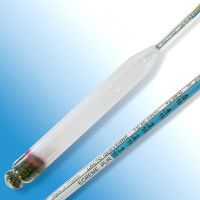 Quévenne Süt Hidrometresi (Laktodansimetre) · 1.015-1.040 g/mL · 20 °C — 2200FG015/20-qp · Alla France