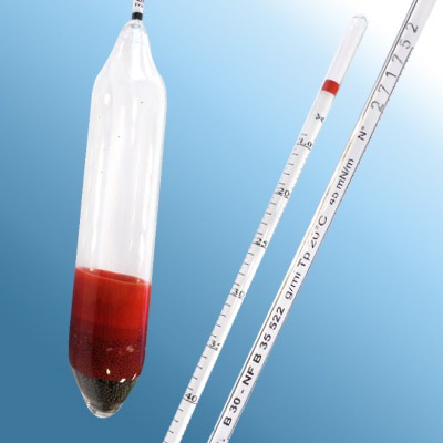 Cam Hidrometre · 1.015–1.045 g/mL, 20 °C referans — Alla France 2230FC015/20-qp