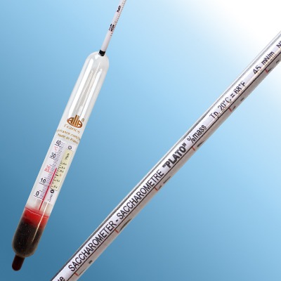 Plato Sakarometresi (termometreli) · 0-10 °Plato · 20 °C — 2940TC000/20-qp · Alla France