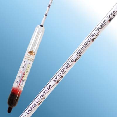 Plato Sakarometresi (termometreli) · 20-30 °Plato · 20 °C — 2940TC020/20-qp · Alla France