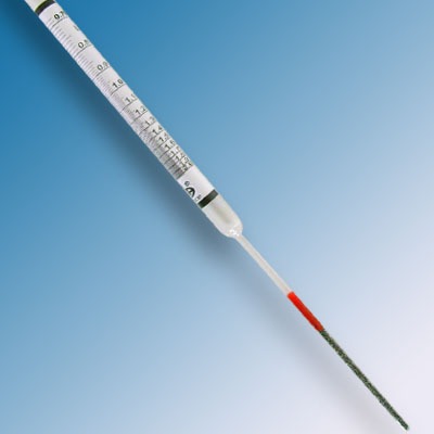 Cam Hidrometre · 0.700–2.000 g/mL, 20 °C referans — Alla France 3005TB070/20-qp