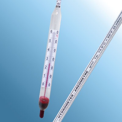 Cam Hidrometre · 0.700–0.800 g/mL, 15 °C referans — Alla France 3013T070/15-qp