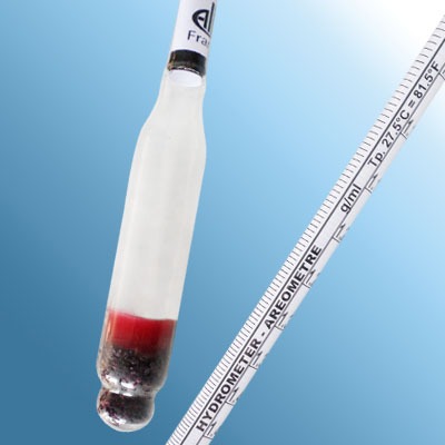 Cam Hidrometre (Ticari Sınıf, 27 °C) · 1.000-1.500 g/mL — 3050FG100/27-qp · Alla France