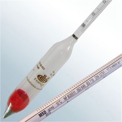 Cam Hidrometre · 1.050–1.100 g/mL, 20 °C referans — Alla France 3503MC105/20/B-qp