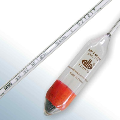 Cam Hidrometre · 1.000–1.050 g/mL, 15 °C referans — Alla France 3504MC100/15-qp
