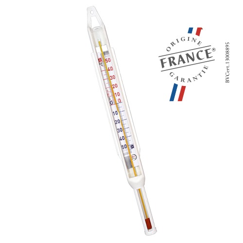 Buzdolabı termometresi (poliolefin kaplı, beyaz  · -50 +50°C — 8010B050/PO-vr · Alla France