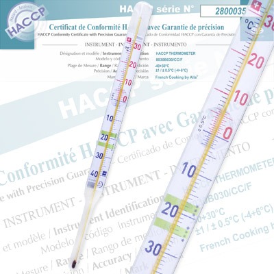 Derin Dondurucu Termometresi (yüksek-görünürlük, HACCP serisi) · -40 … +30 °C — 8030R030/CC-qp · Alla France