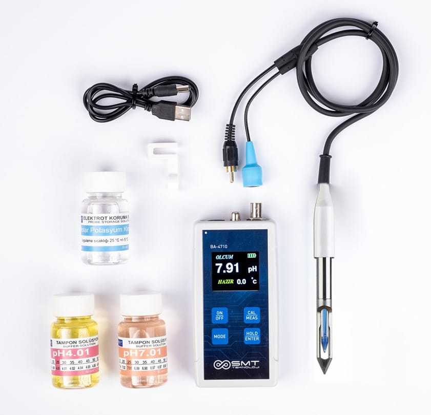 pH Metre · Saplama bıçaklı prob, et/gıda için dokunmatik — BA4710-S-2 · SMT