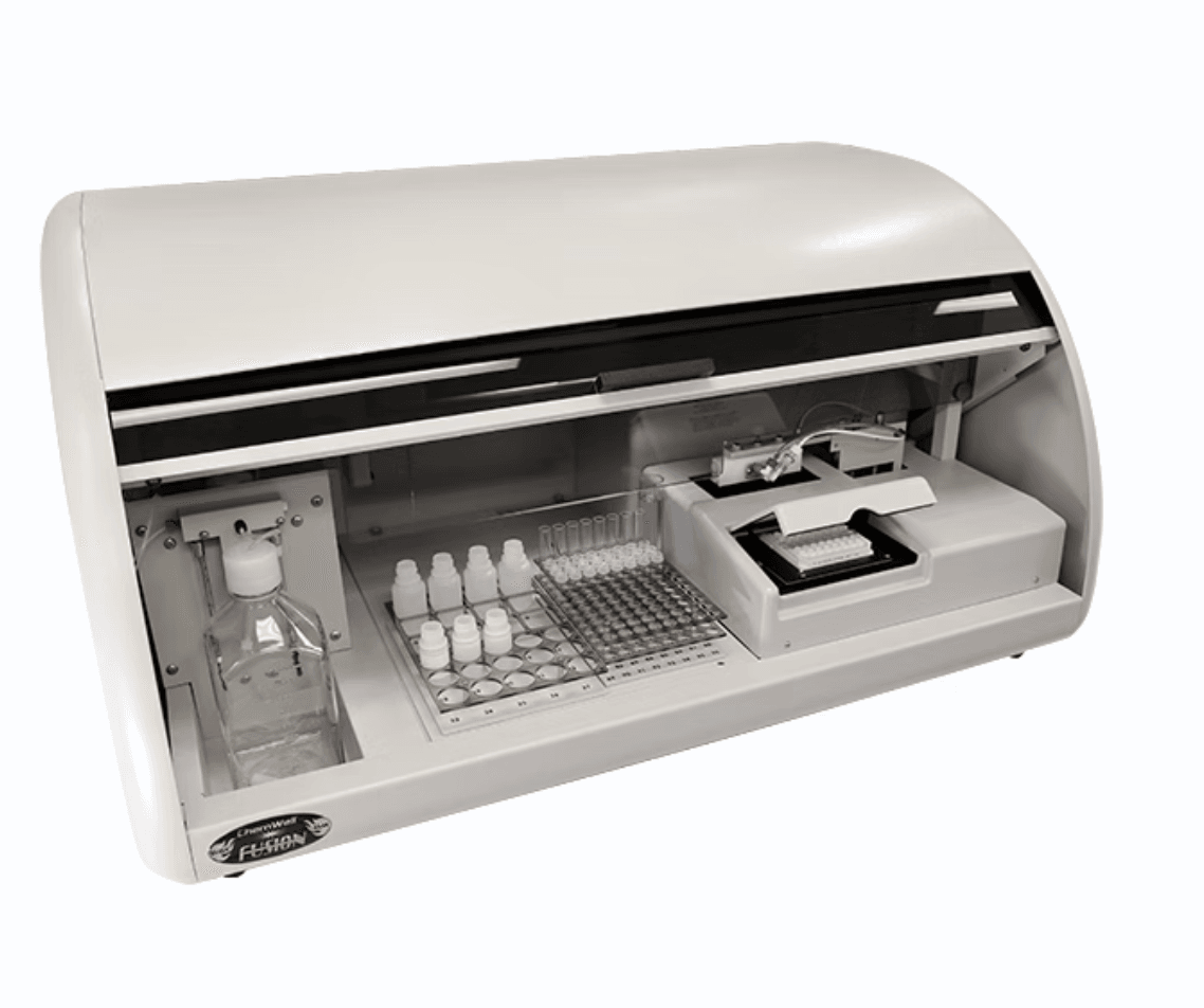 ELISA Analizörü · PC kontrollü otomatik okuma/yıkama/sıvı işleme — ChemWell Fusion 4800 · Awareness Technology
