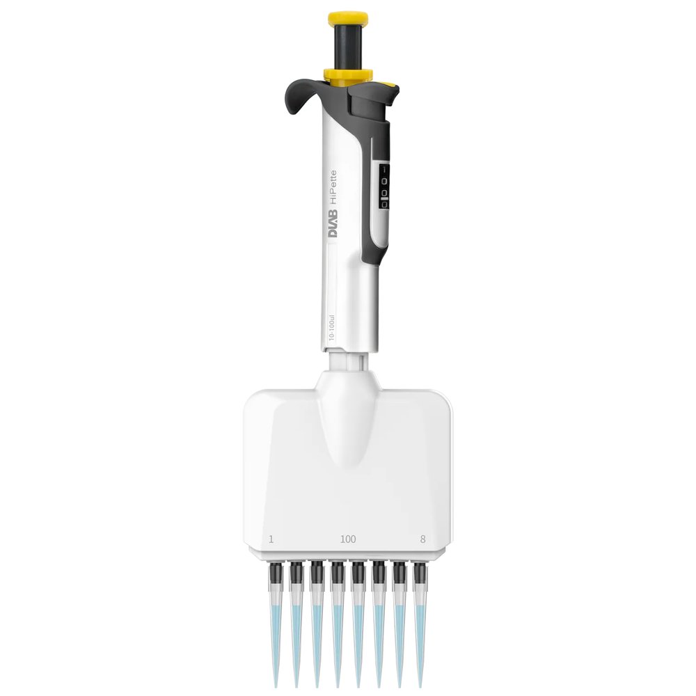 Otoklavlanabilir Mekanik Pipet (8 Kanal, Renk Kodlu) 5–5 µL · 7030603006 · DLAB HiPette