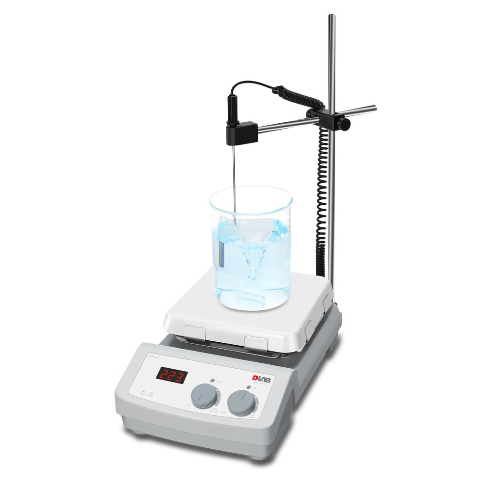 LED Isıtmalı Manyetik Karıştırıcı (7″ Cam-Seramik Tabla, 550 °C) · MS7-H550-S · DLAB