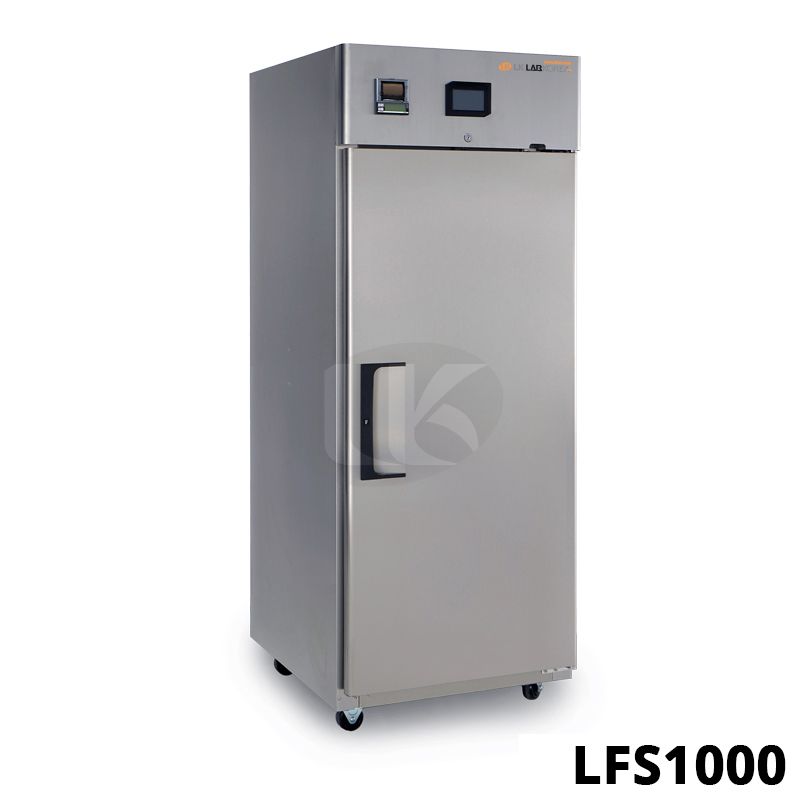 Laboratuvar Dondurucu · LKlab LFS Serisi — 560-1040 L, Hava-Sirkülasyonlu (Endirekt), ICH-Uyumlu