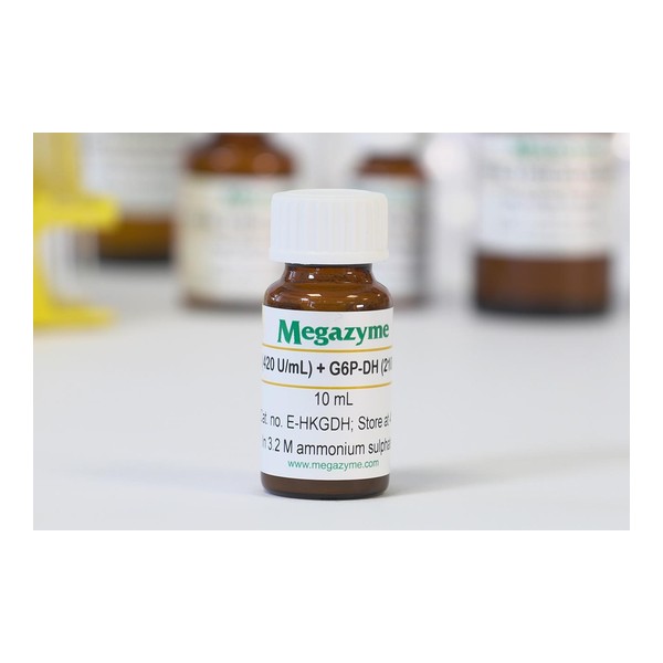 Enzim · Hexokinase (420 U/ml) + — E-HKGDH · Megazyme