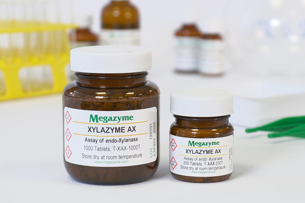 Tablet substrat (enzim aktivite testi) · Xylazyme AX (60mg) 1000 Tablets — T-XAX-1000T · Megazyme