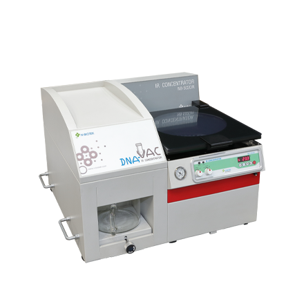 IR Santrifüjlü Vakum Konsantratör · Yüksek Kapasite, 35-80 °C, 8 mbar — NB-502CIR · N-Biotek