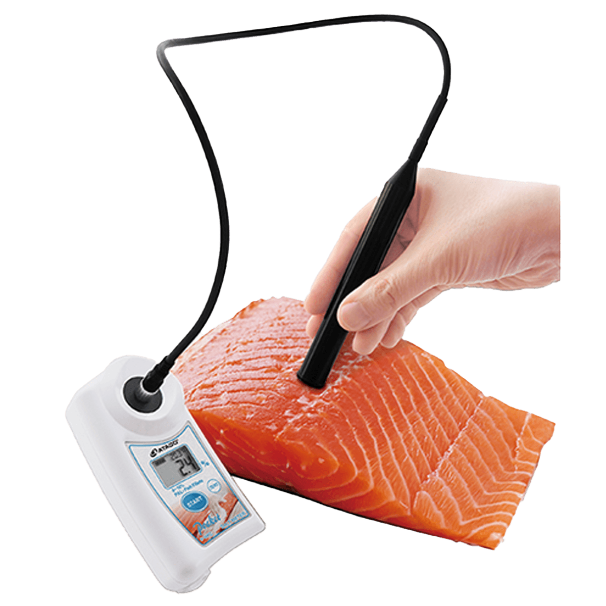 Dijital El Refraktometresi · Balık Fileto Tuzluluk (NaCl) 0-10 %, ±0,1 %, ATC — PAL-Fish Fillets · Atago