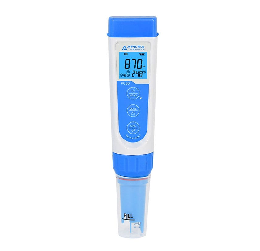 Cep Tipi Premium 5-in-1 Ölçer · pH/EC/TDS/Tuzluluk/Sıcaklık — PC60 · Apera