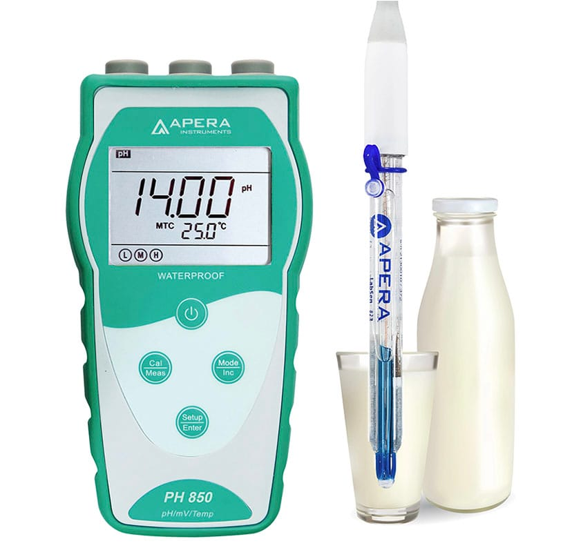pH Metre · Taşınabilir — Apera PH850-DP, süt, yoğurt, ayran, krema için, elektrot dahil