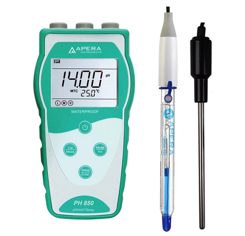 pH Metre · Taşınabilir — Apera PH850-HF, hidroflorik asit (HF) ve güçlü asit çözeltileri için, elektrot dahil