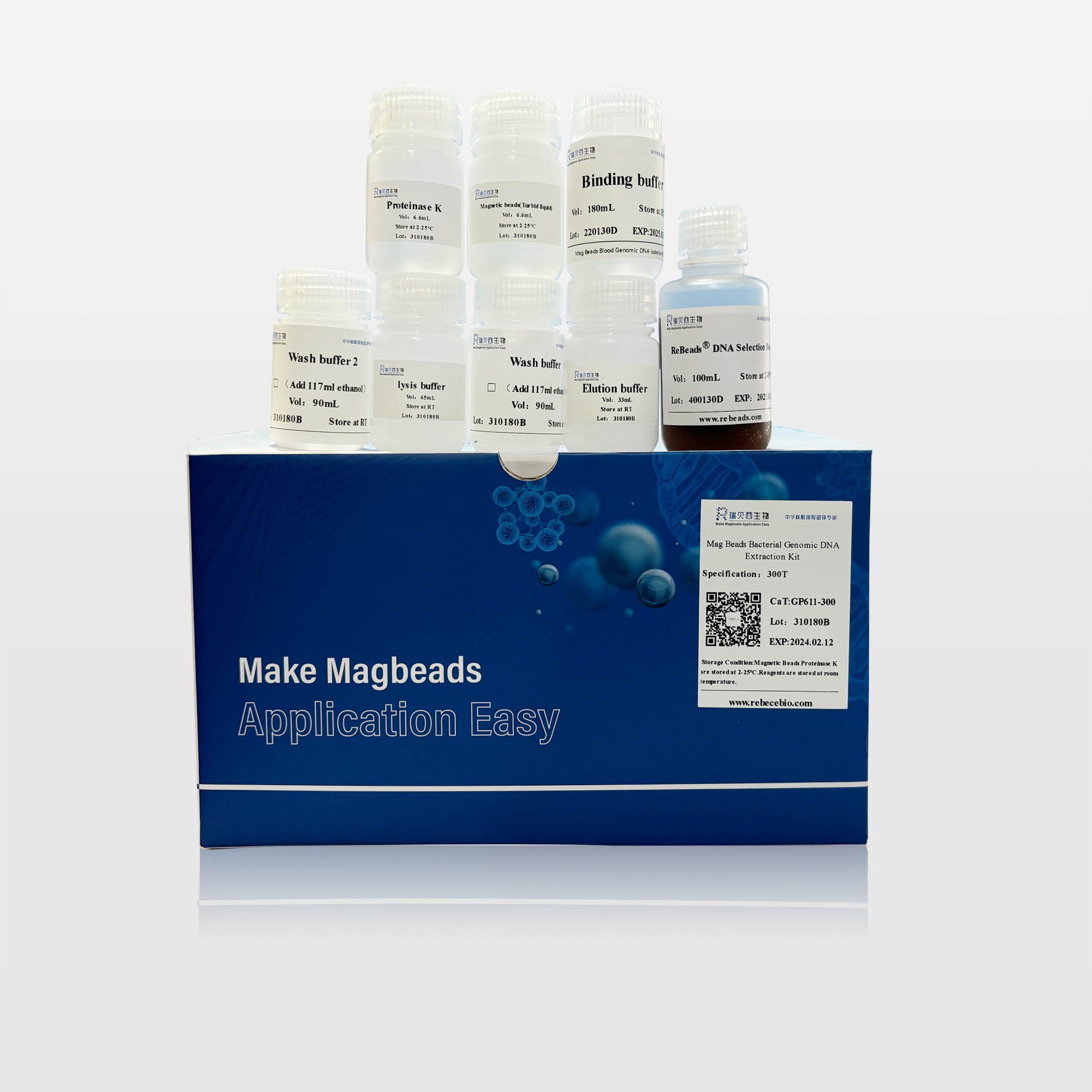 Manyetik Boncuk Kiti · Bacterial Genomic DNA Extraction Kit — GP611 · Rebeads